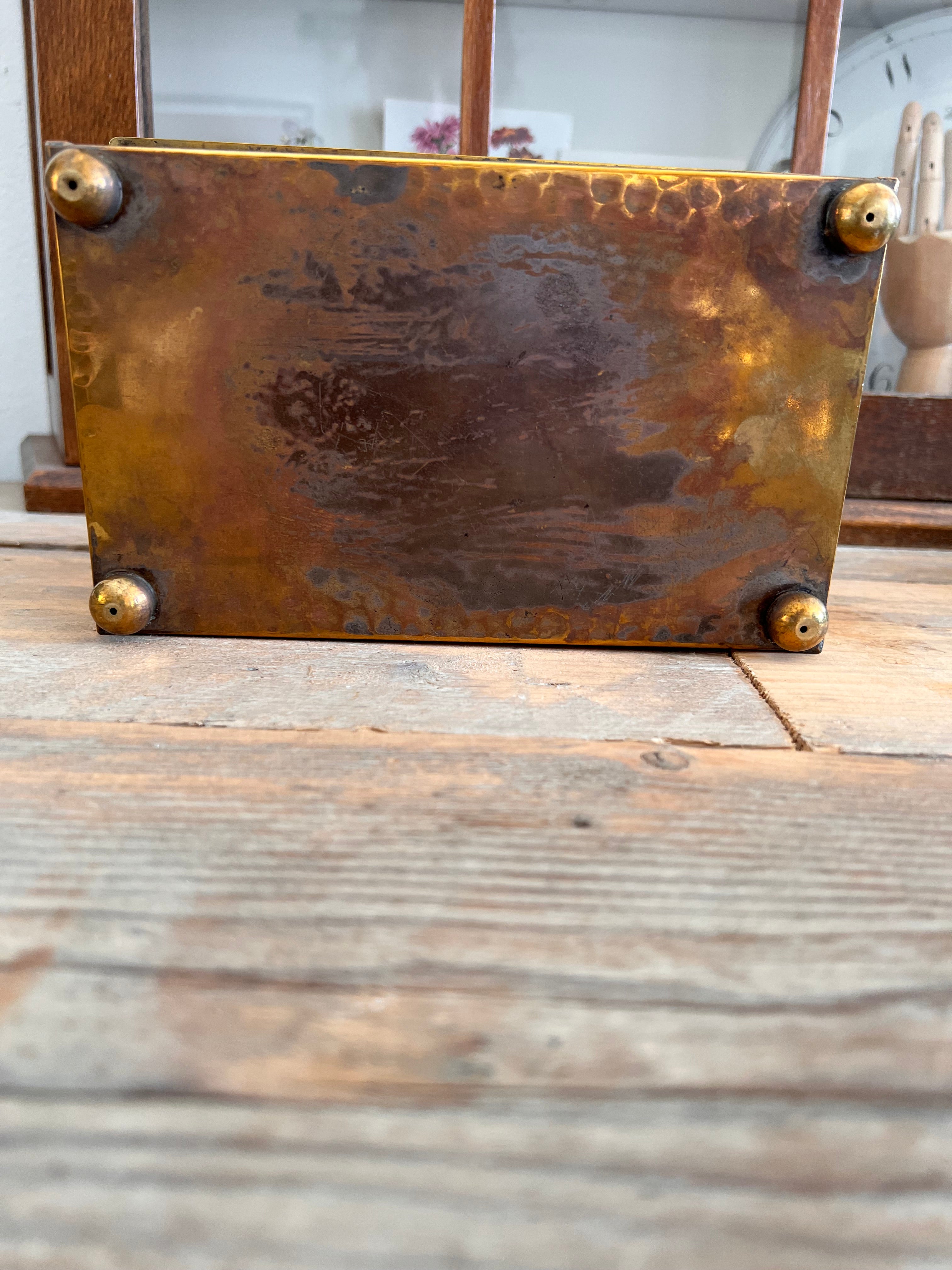 Brass storage box horse