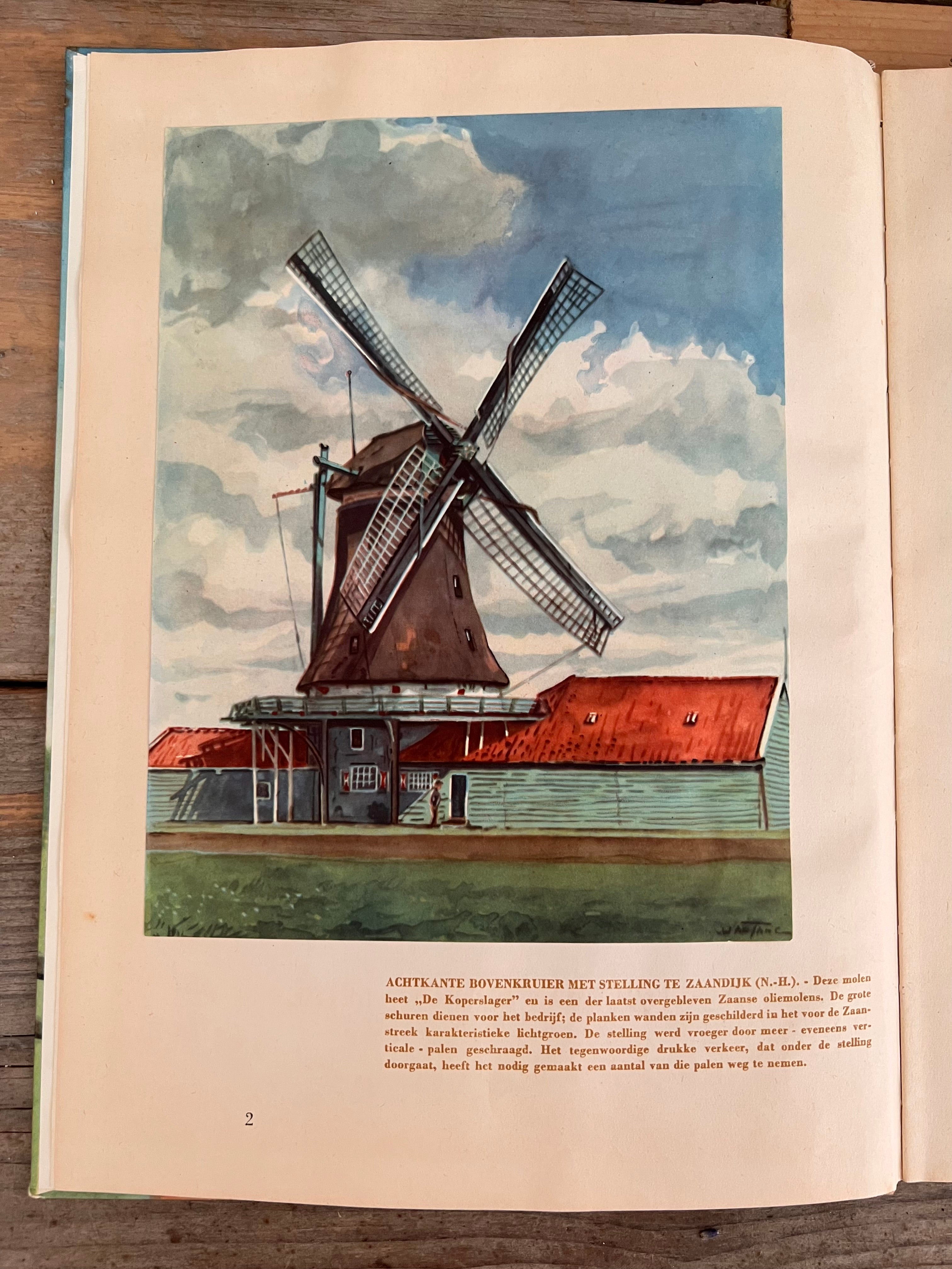 Windmills and traditional costumes in the Netherlands