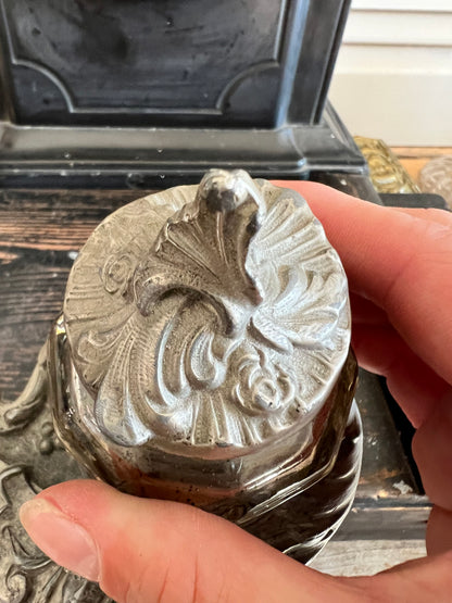 Victoriaanse inktpot van tin