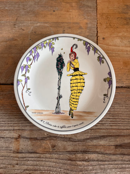Villeroy &amp;  Boch dessertbordje, Design 1900 serie bordje, Gerda Wegener illustratie, art deco stijl bordje, exclusief dessertbord, Villeroy &amp;amp; Boch design bord, kunstzinnig servies, collectie dessertbord, luxe dessertbordje, vintage design bord