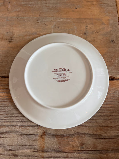 Villeroy &amp;amp; Boch dessertbordje, Design 1900 serie bordje, Gerda Wegener illustratie, art deco stijl bordje, exclusief dessertbord, Villeroy &amp;amp;Boch design bord, kunstzinnig servies, collectie dessertbord, luxe dessertbordje, vintage design bord, Saut de Lit No. 2