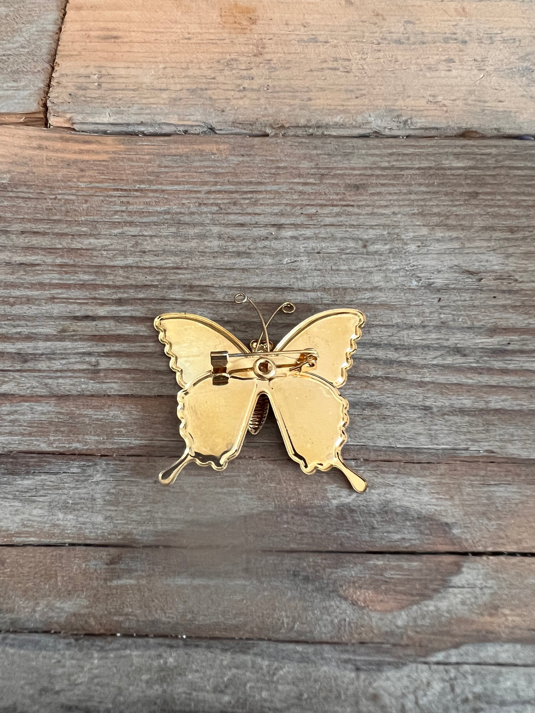 Geëmailleerde vlinder broche