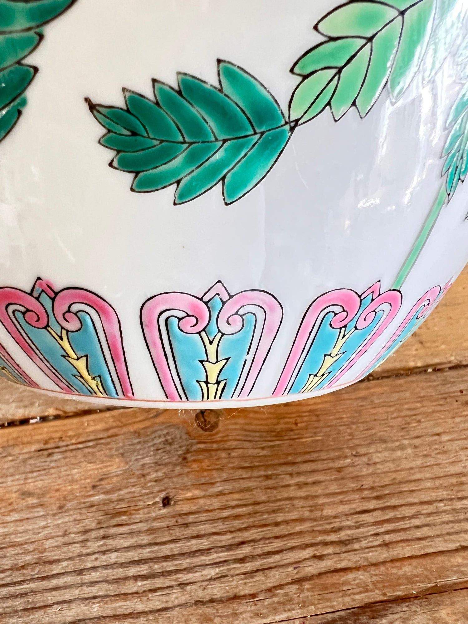 Chinese family rose gemberpot XL met zomers bloemendesign