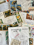 Vintage postzegels op enveloppen