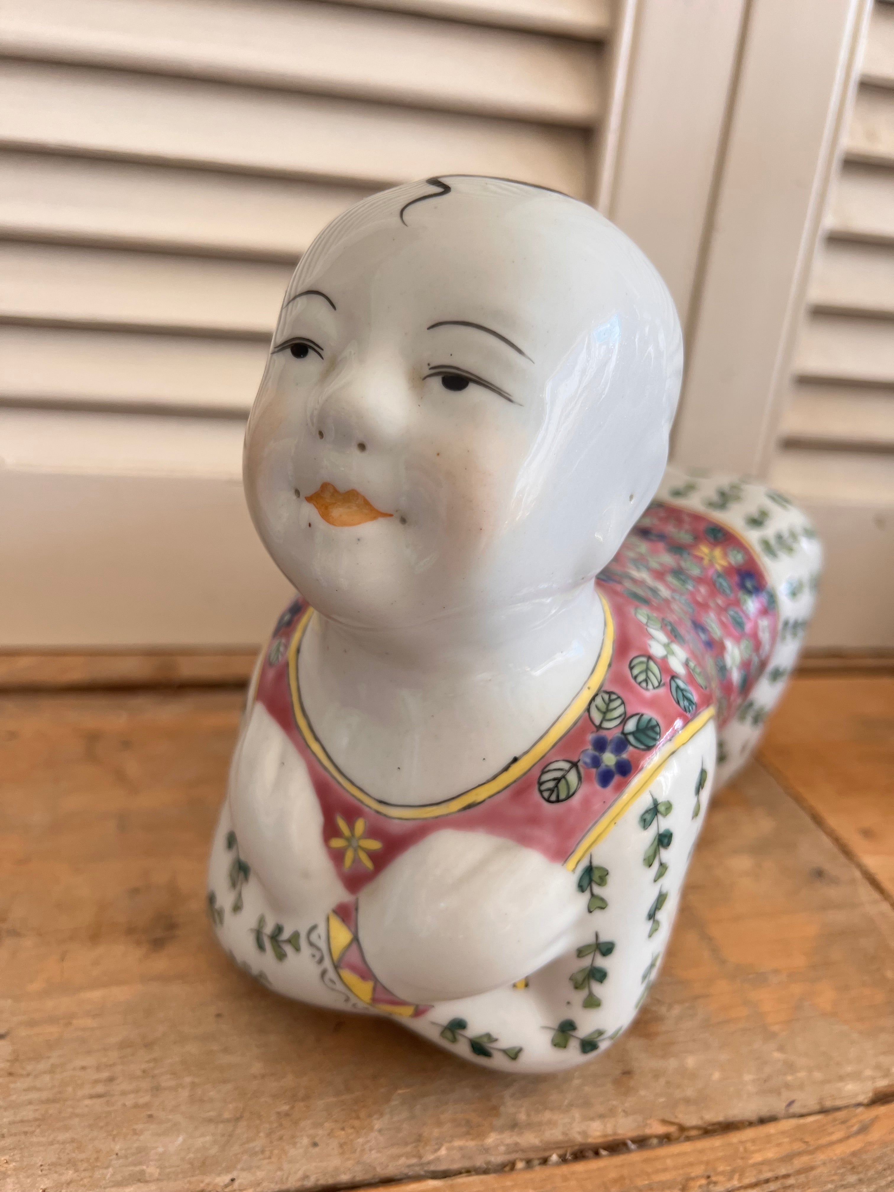 Chinese opiumsteun, opium pillow, Jingdezhenporselein, Chinees porselein, Oosterse woondecoratie, vintage interieur, verzamelobject, Chinese woonaccessoires, uniek vintage object