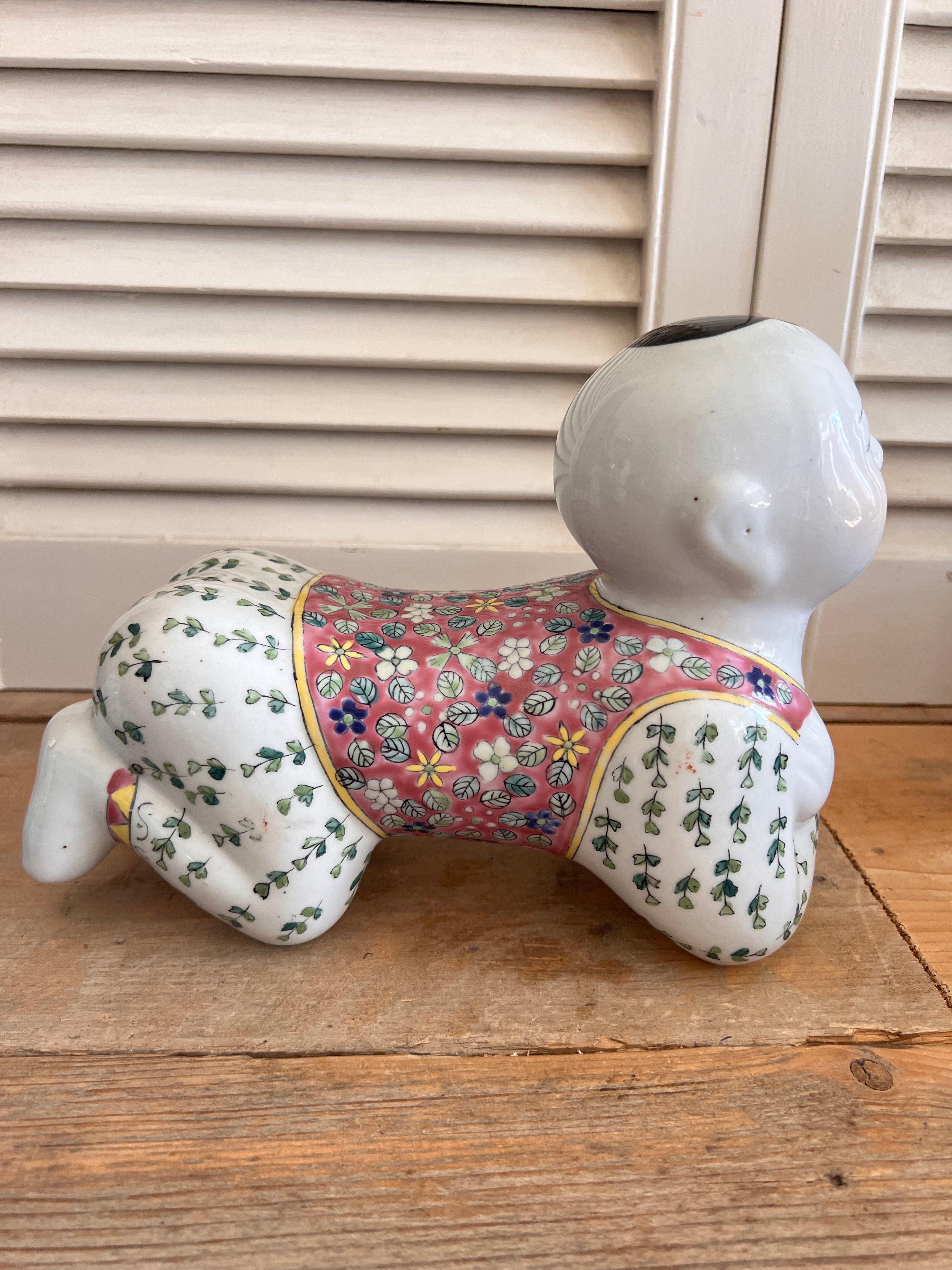 Chinese opiumsteun, opium pillow, Jingdezhenporselein, Chinees porselein, Oosterse woondecoratie, vintage interieur, verzamelobject, Chinese woonaccessoires, uniek vintage object