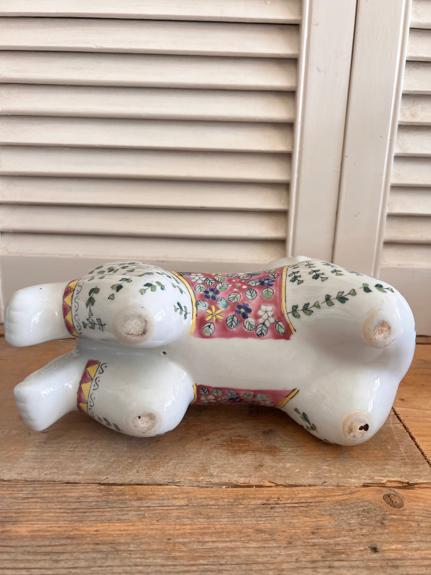 Chinese opiumsteun, opium pillow, Jingdezhenporselein, Chinees porselein, Oosterse woondecoratie, vintage interieur, verzamelobject, Chinese woonaccessoires, uniek vintage object