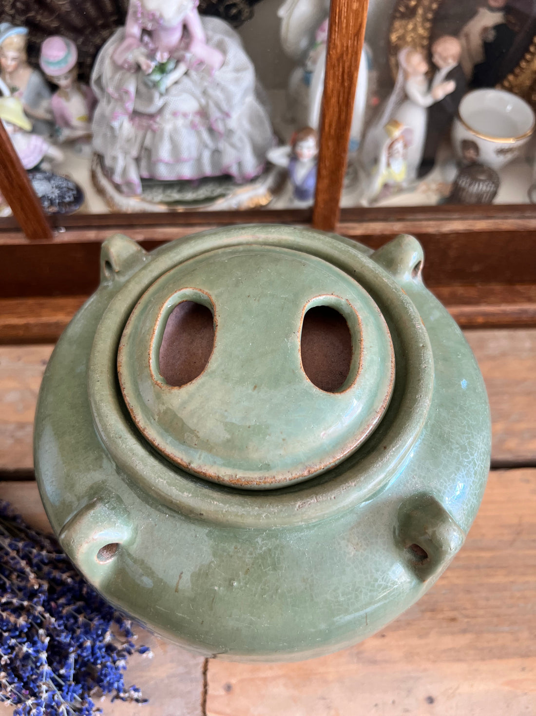 Chinese keramische inmaakpot met prachtig celadonglazuur
