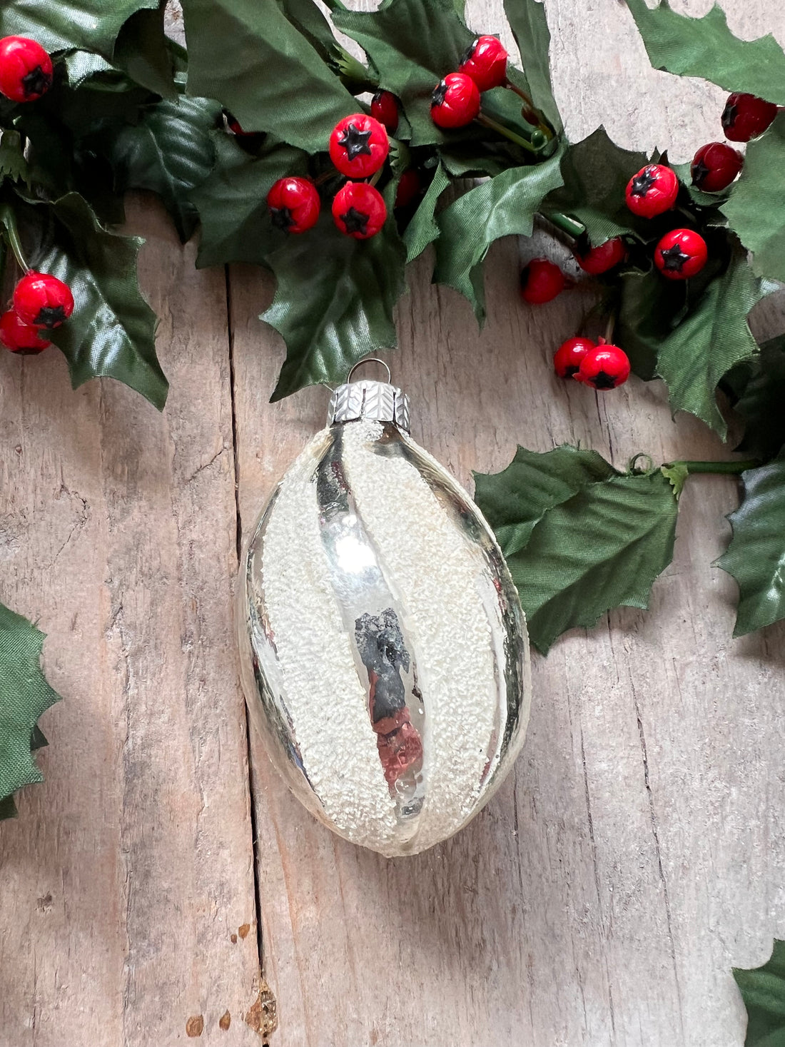 Vintage kerstbal van glas