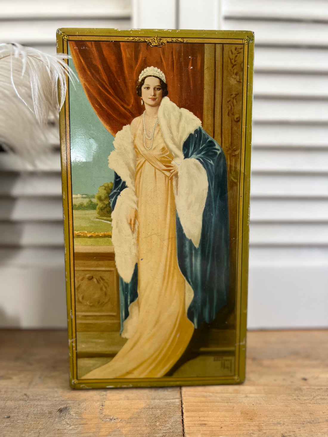 Decoratief blik met Koningin Astrid