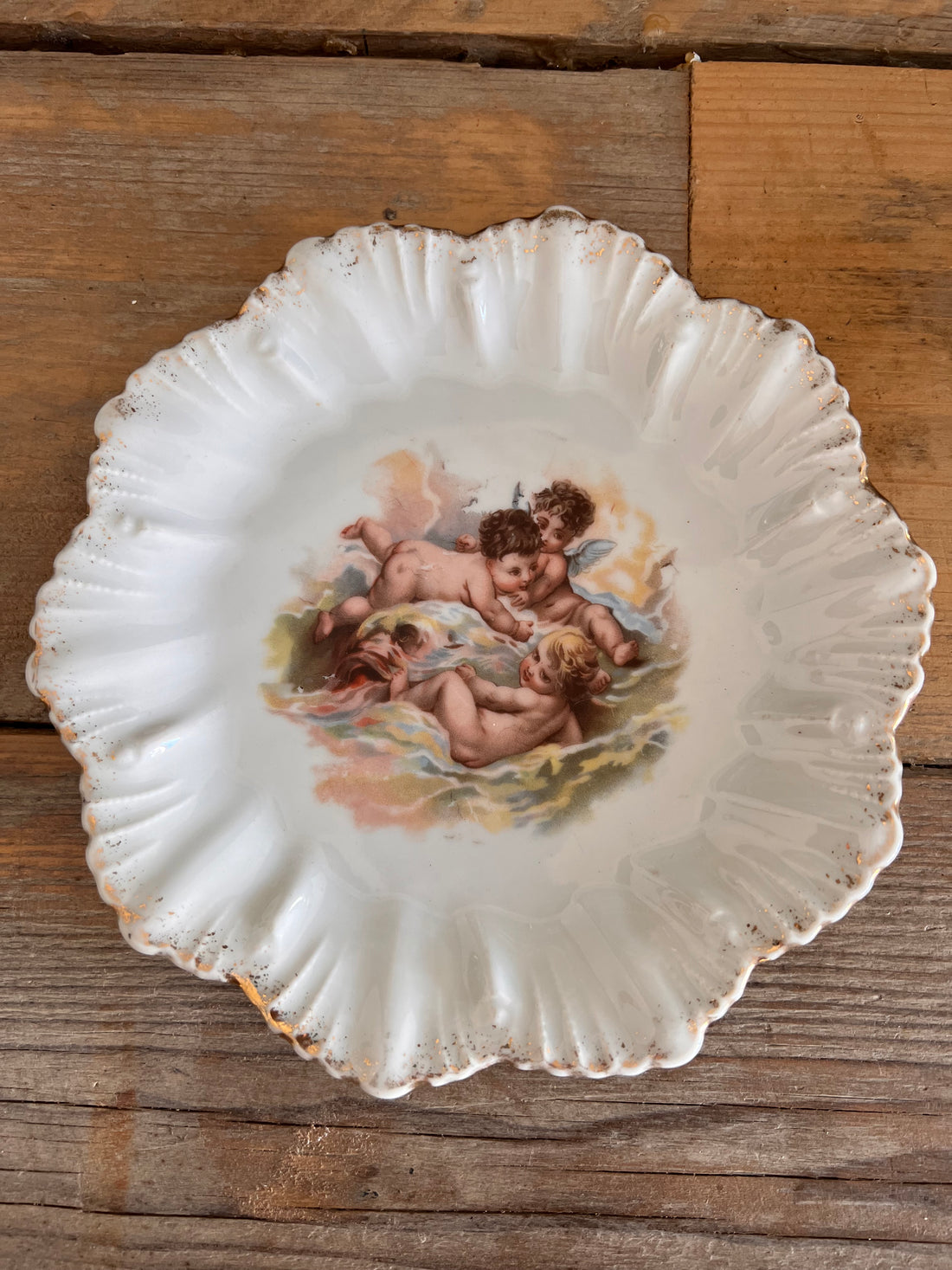 Antiek bord Limoges engeltjes