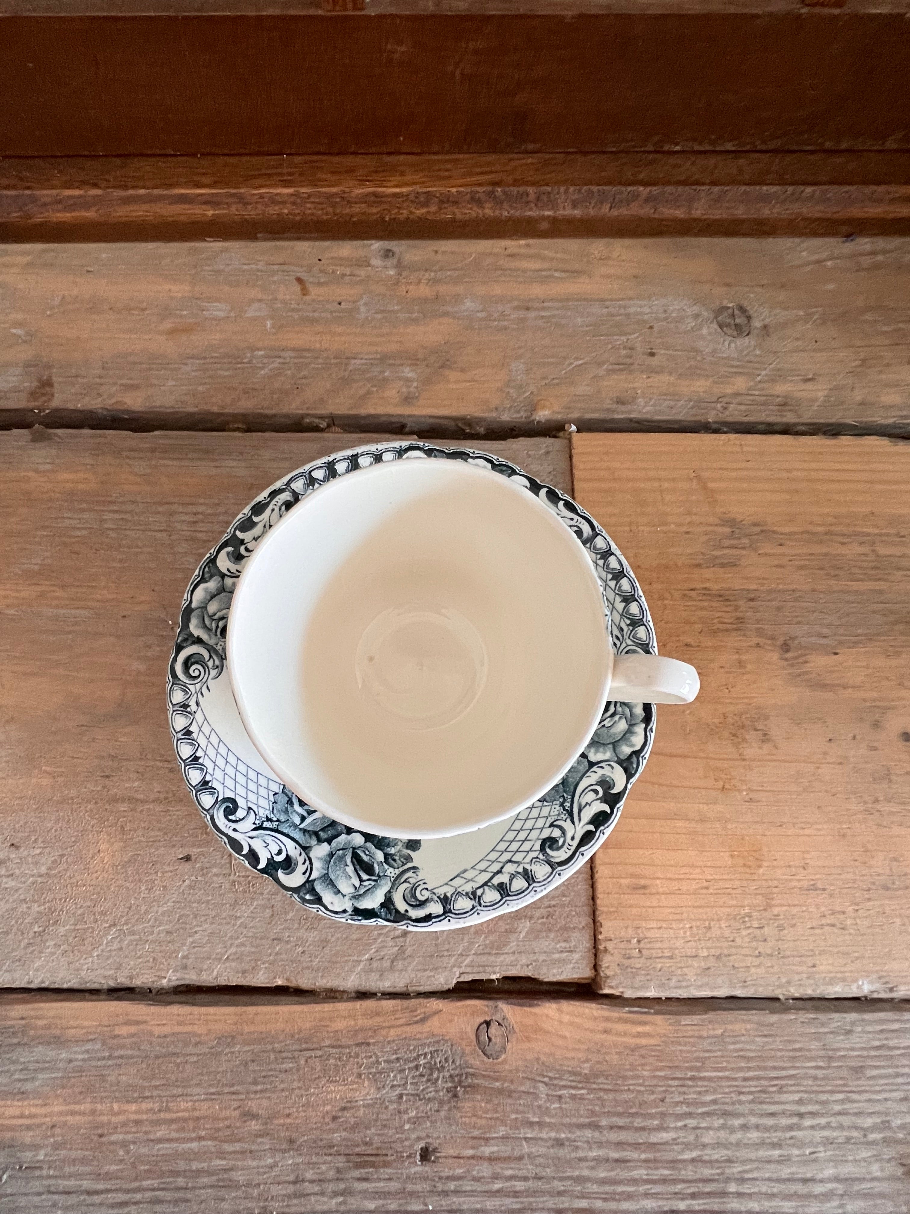 Cup and saucer Peacock