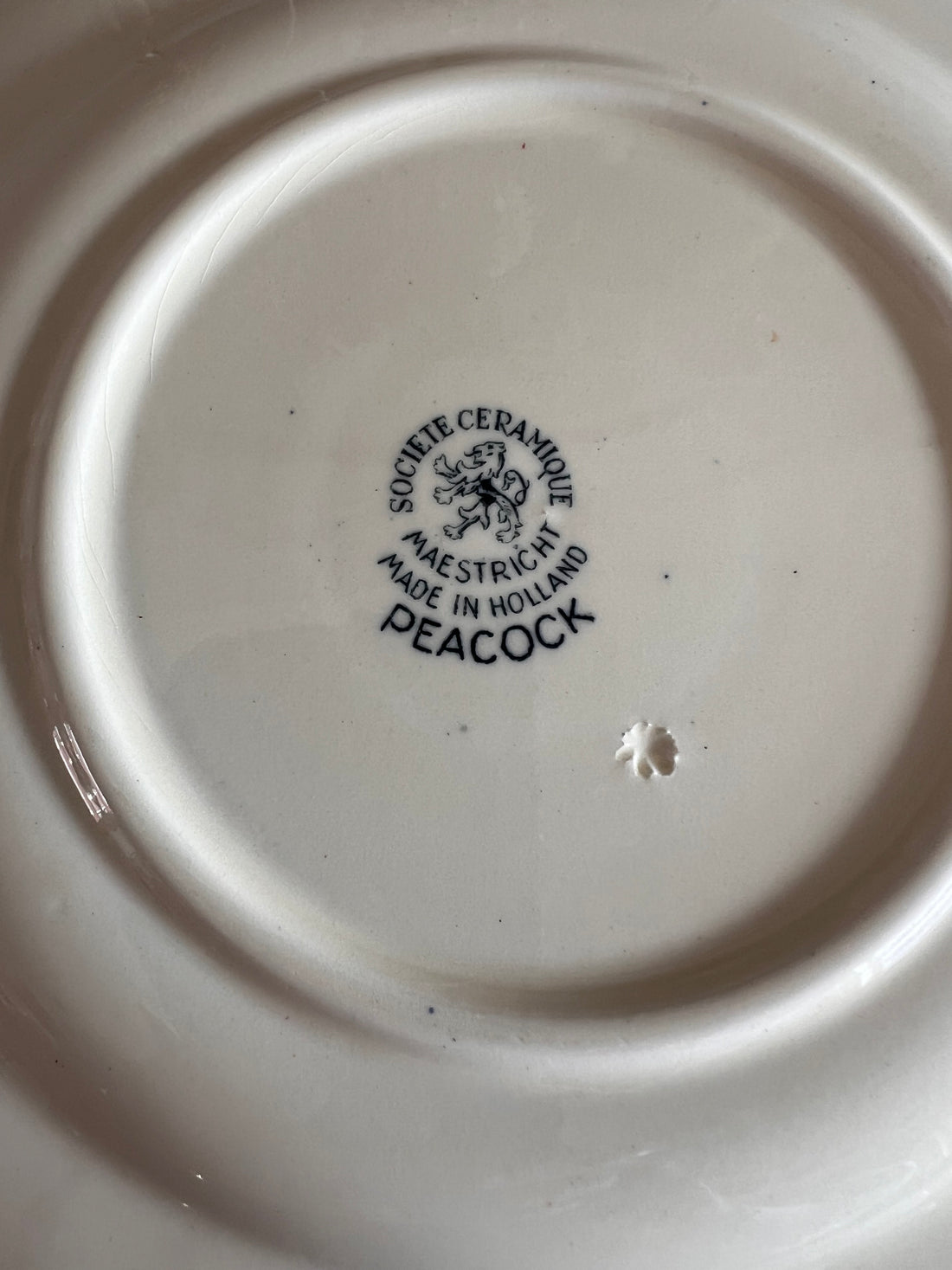 Ontbijtbord Peacock Société Ceramique