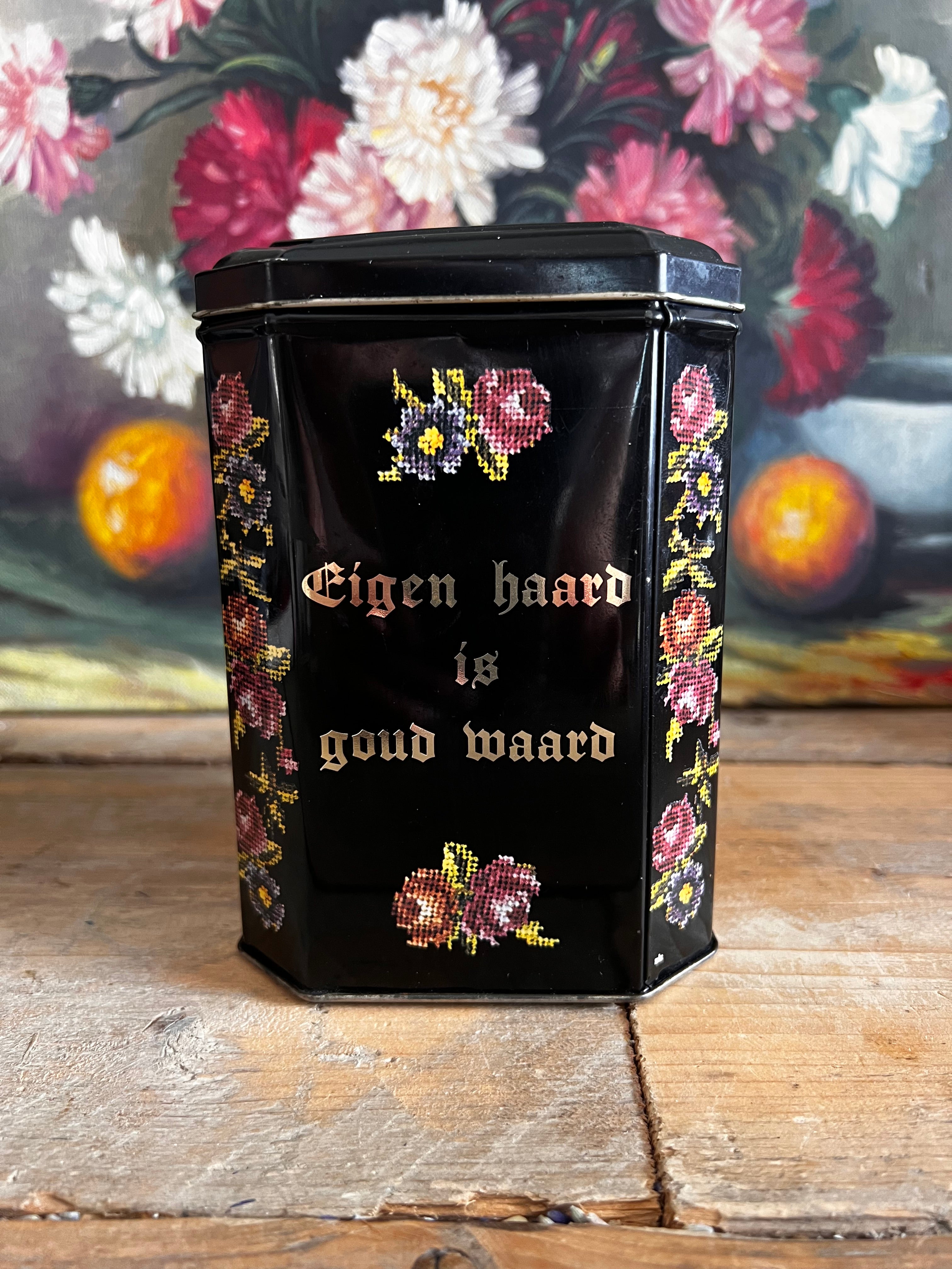 Vintage blik &quot;Oost West Thuis Best&quot;