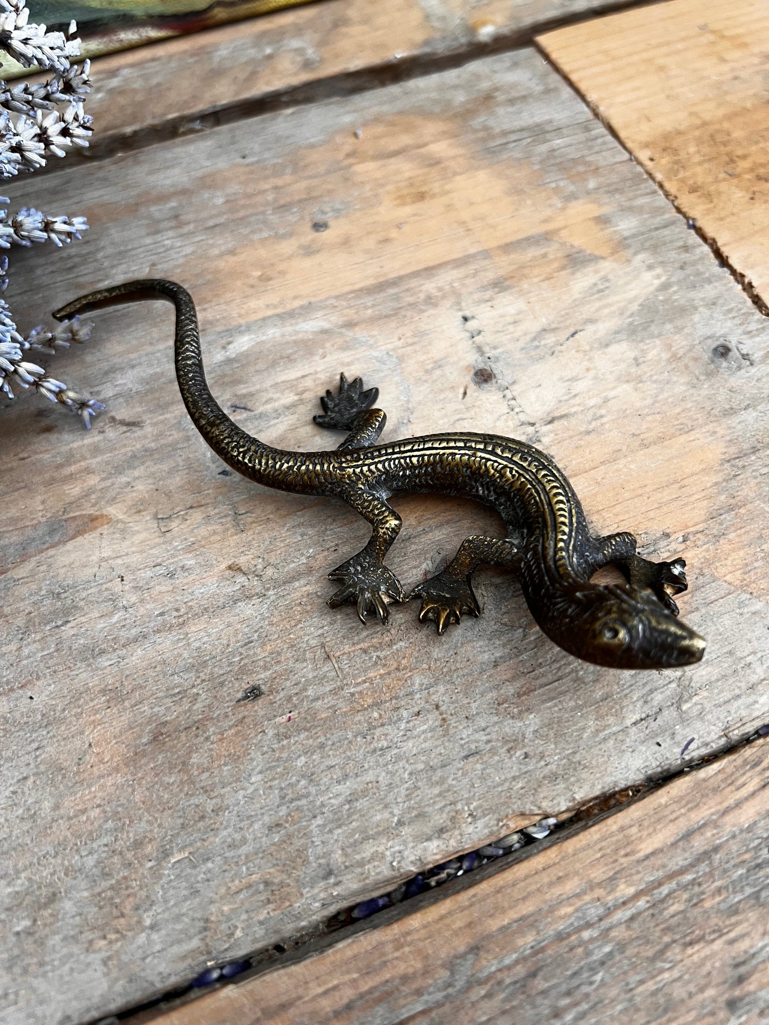 Gekko van messing