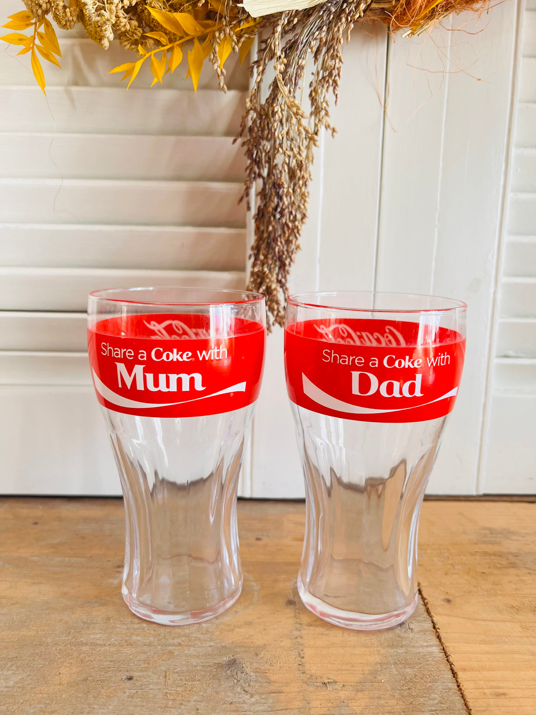 Coca cola glazen Share a coke with Mum Dad