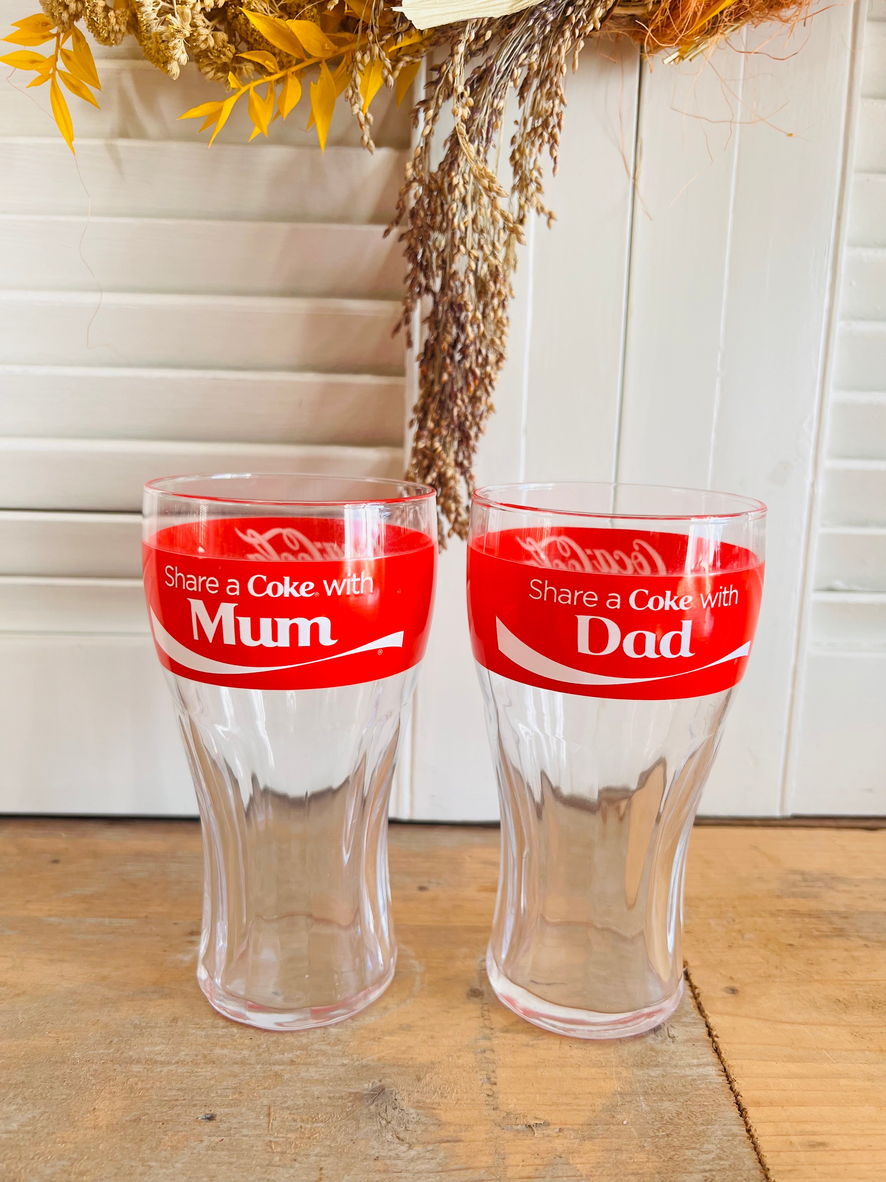 Coca cola glazen Share a coke with Mum Dad