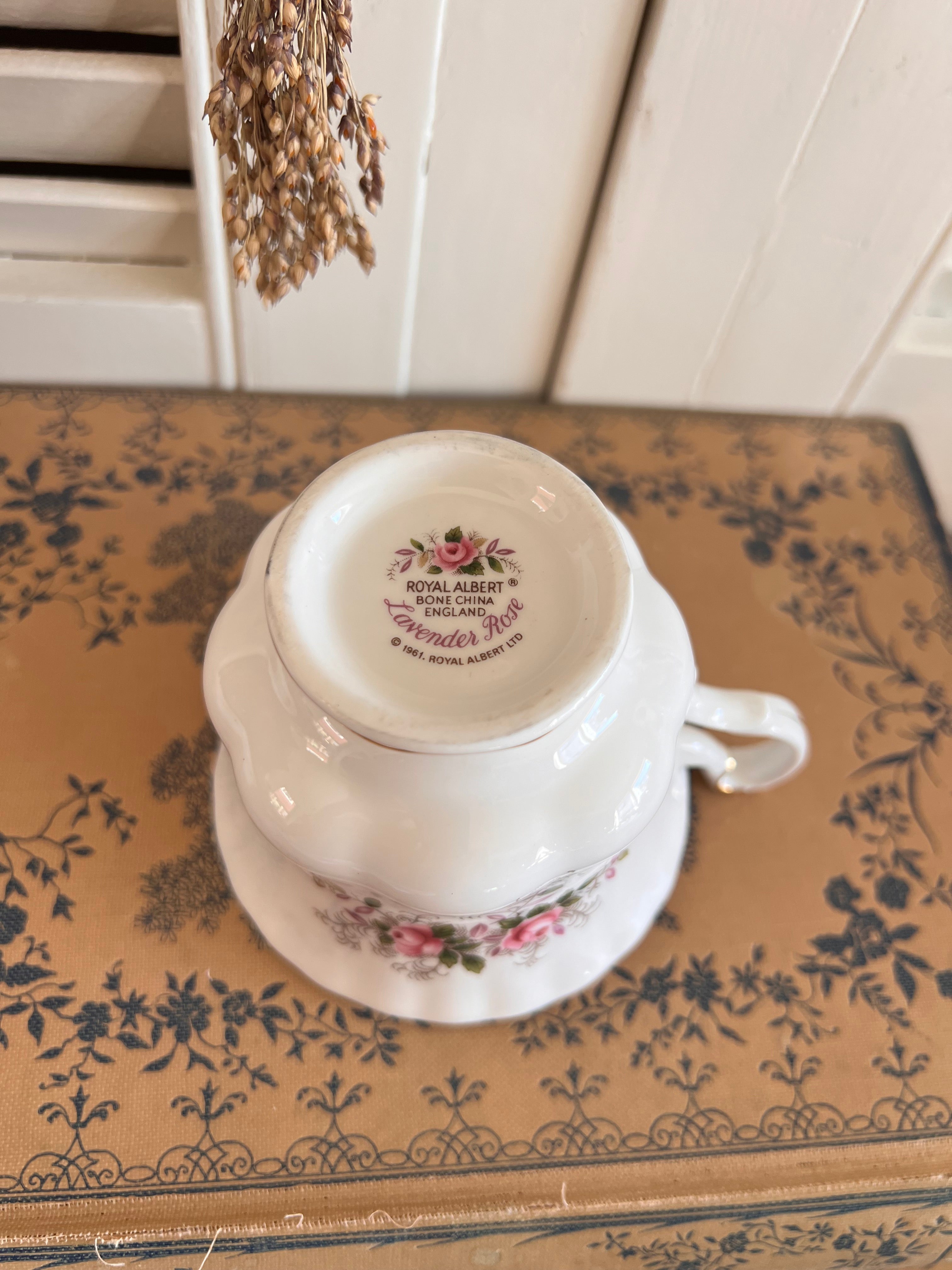 Royal Albert Lavender Rose heren kop en schotel