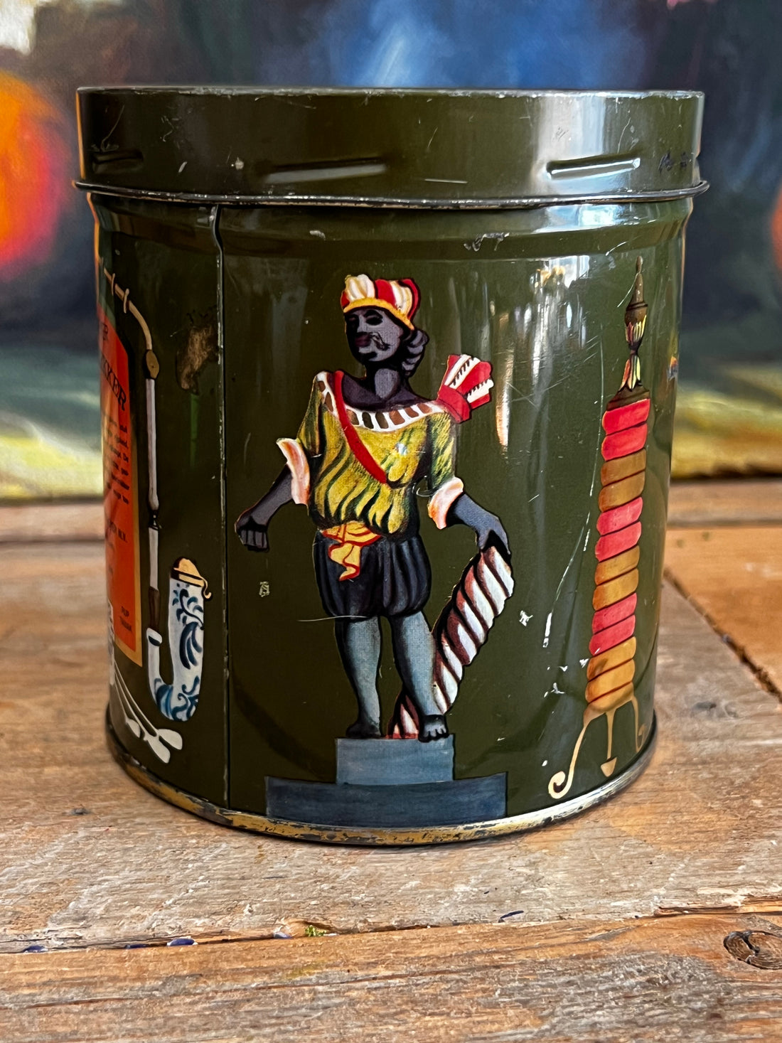 Niemeyer pijptabak blik vintage, Voortrekker tabaksblik, vintage tabaksblik, Niemeyer collectorsitem, pijptabak blik metksel, nostalgisch tabaksblik, vintage pijptabak verpakking, klassiek Nijmeyer blik