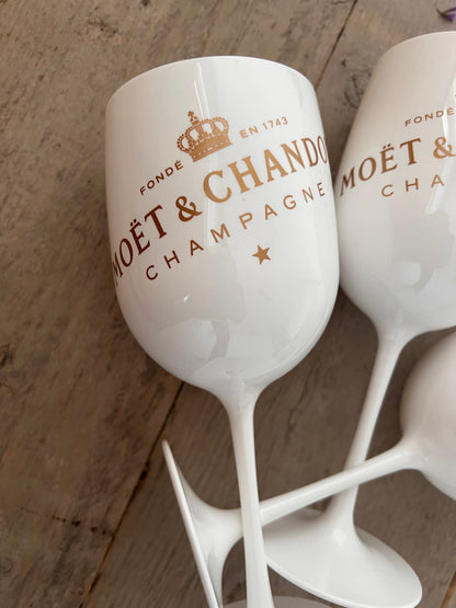 Moët &amp; Chandon Ice witte acryl champagne glazen