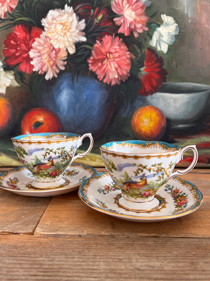 &amp;nbsp;Chelsea Bird Royal Albert, Royal Albert kop en schotel, vintage theekopje, Chelsea Bird porselein, Royal Albert servies, Engelse theekop, vintage theeservies kopen, Royal Albert vintage kopen.
