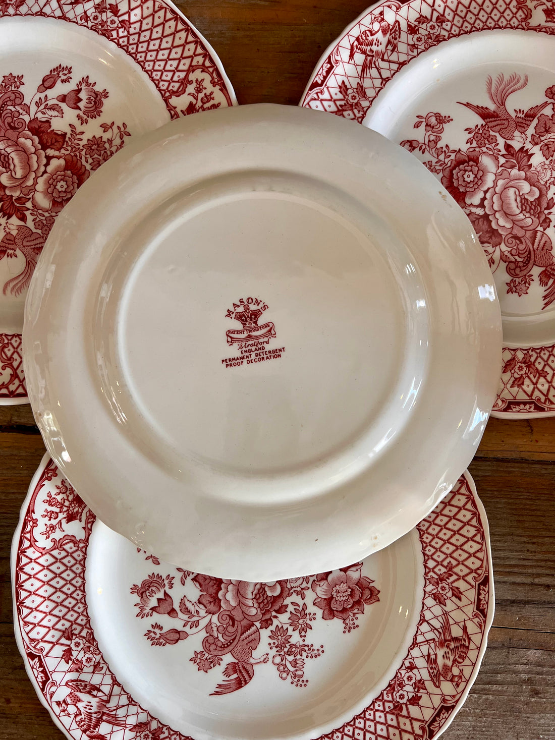 Mason’s Stratford Pink dinerbord, Mason’s bord roze, vintage dinerbord, keramisch dinerbord, Engels servies, Mason’s Stratford servies, Mason’s retro bord, Mason’s keramiek, Mason’s servies kopen, kleurrijk dinerbord