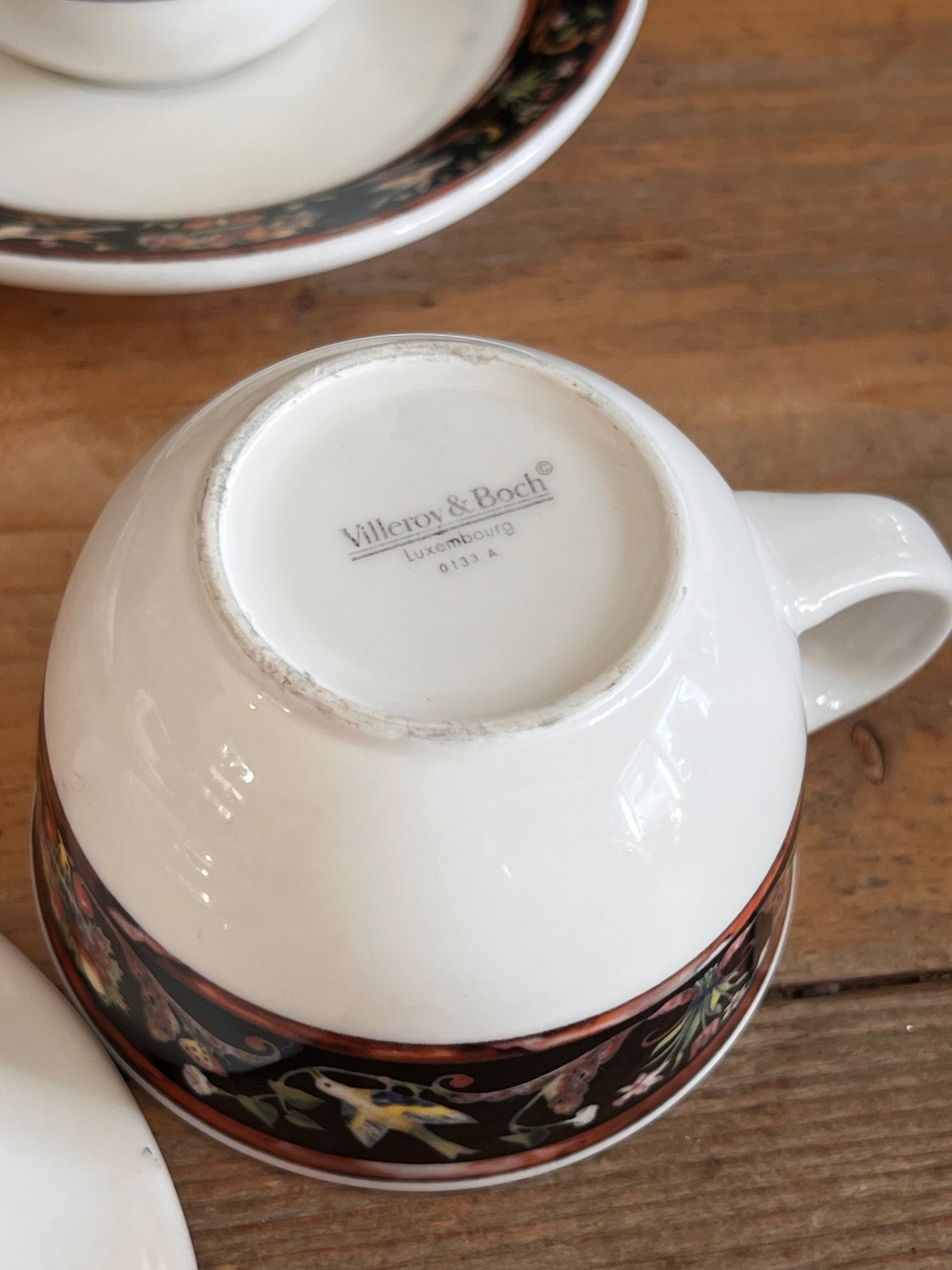 Villeroy &amp;amp; Boch intarsia kop en schotel, robuust porselein, onverwoestbaar porselein, Villeroy &amp;amp; Boch servies, intarsia servies, koffie kop en schotel, duurzame theekop, premium porselein servies, klassiek servies, Villeroy &amp;amp; Boch kopen