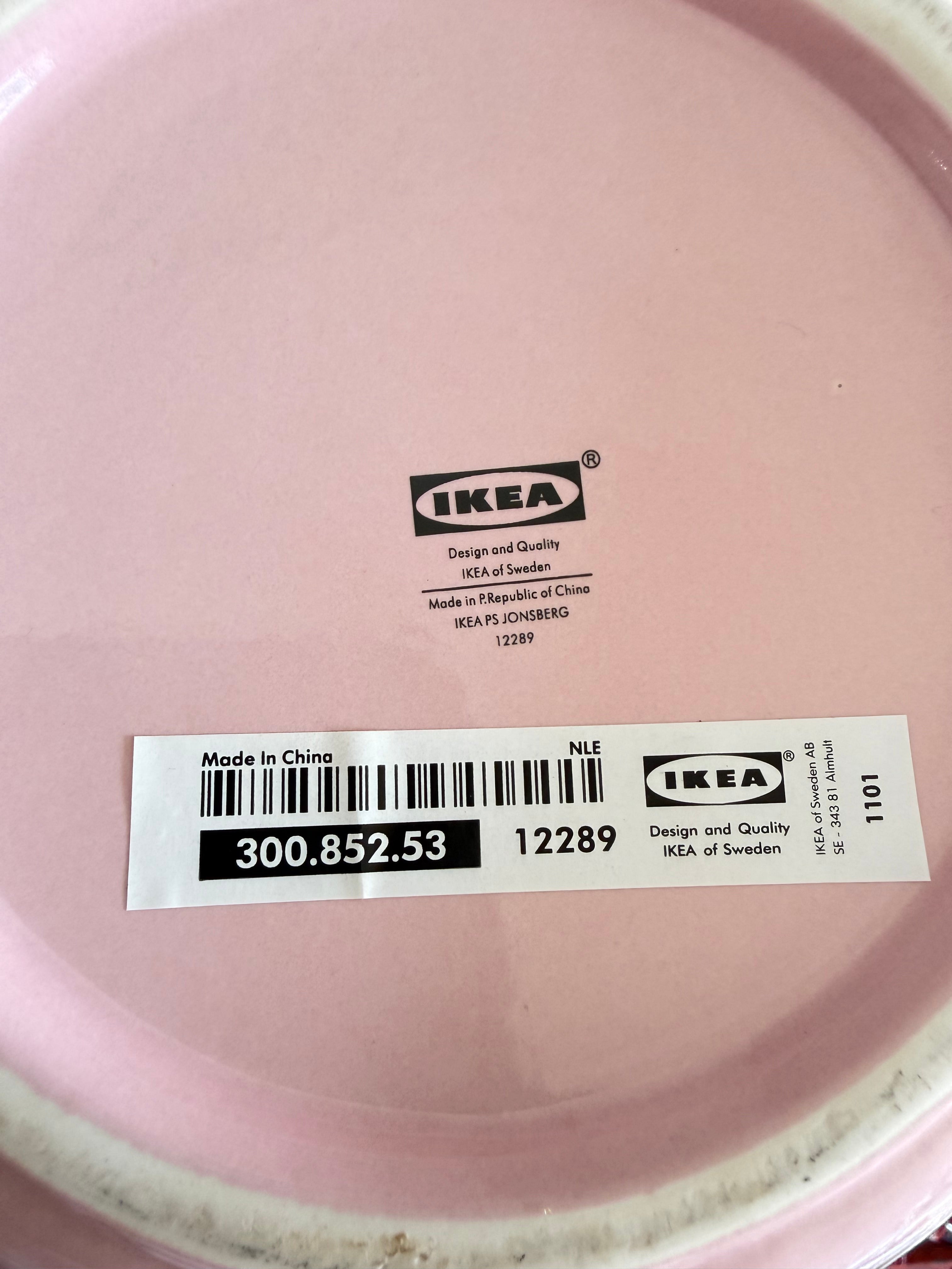 Hella Jongerius voor IKEA PS Jonsberg vaas (2005) - roze met gouddecor, vintage design