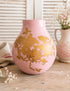 Hella Jongerius voor IKEA PS Jonsberg vaas (2005) - roze met gouddecor, vintage design