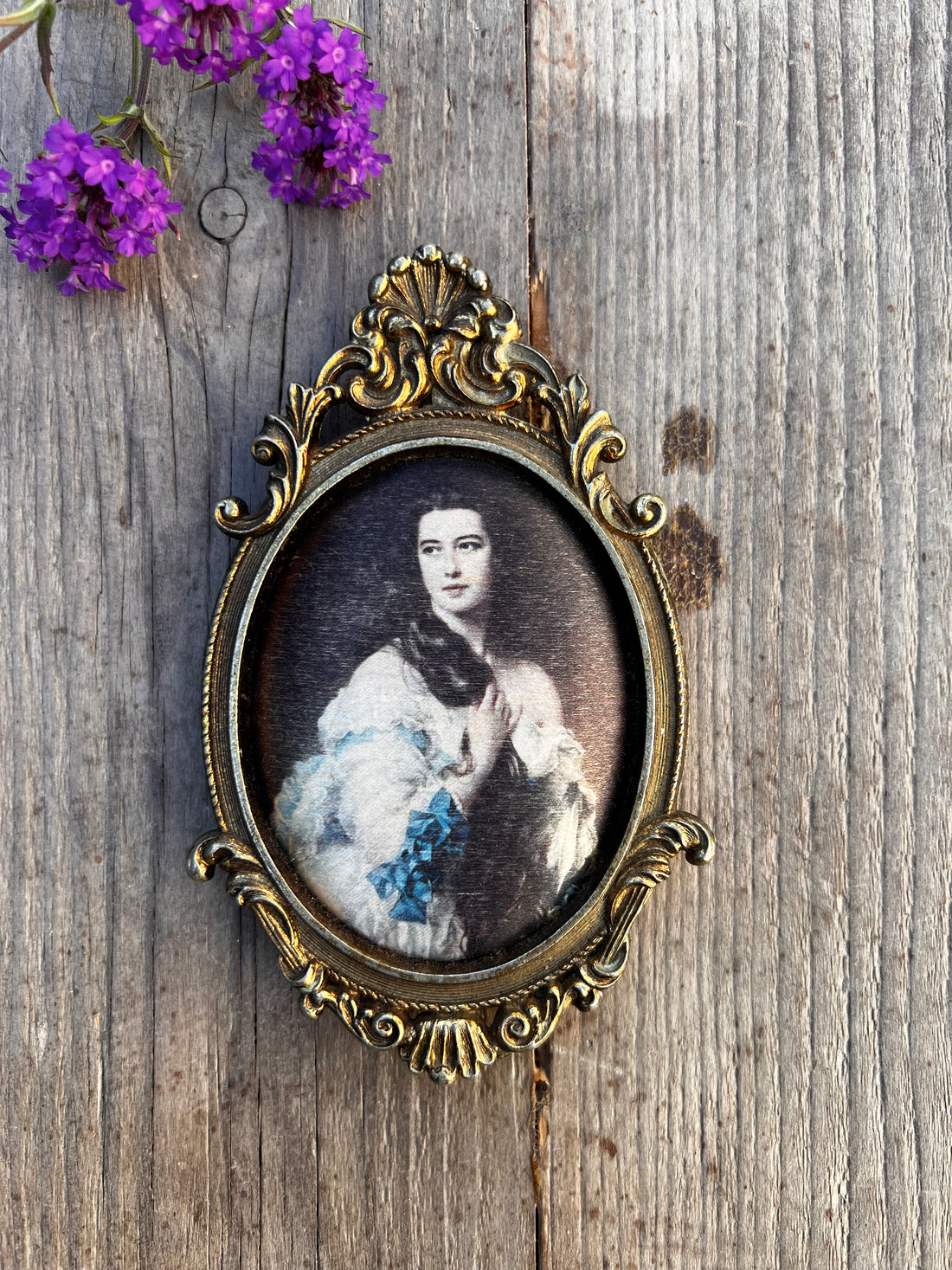 Ovaal vintage lijstje jaren 50 Italie Mme Rimsky