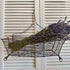 fil de fer mand, Franse draadijzeren hangmand, landelijke woondecoratie, vintage draadmand, Sofia&
