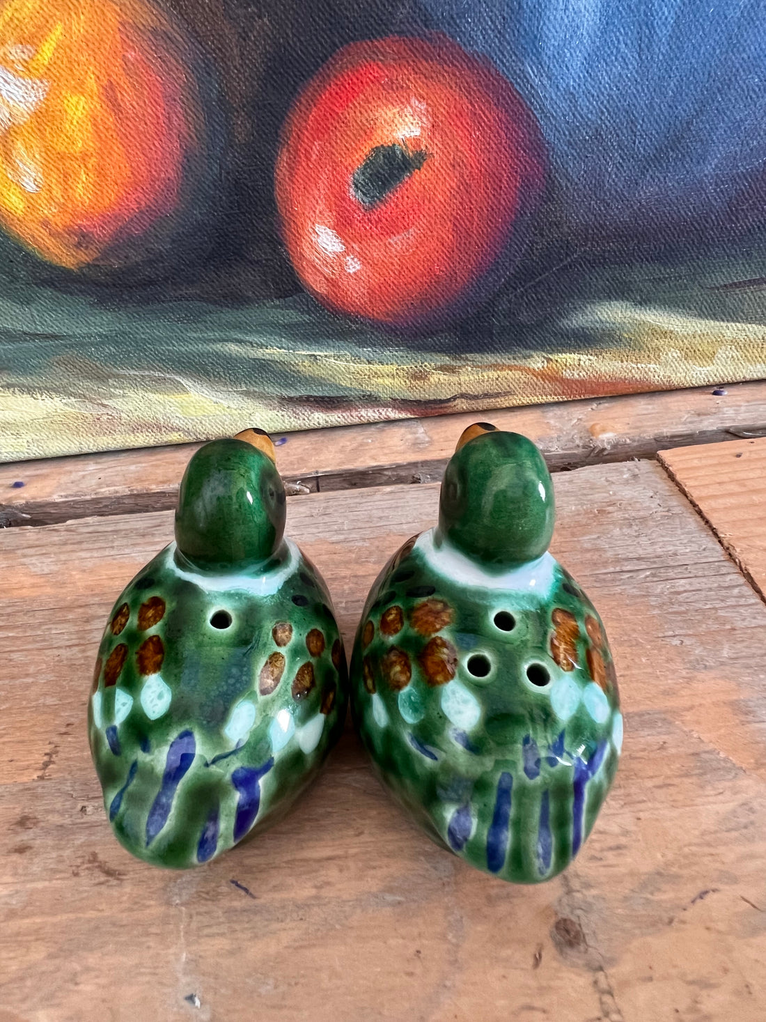 vintage peper en zoutstel, Mallard eendjes keramiek, retro keukendecoratie, keramisch peper en zoutstel, vintage collectie, keramiek zout en peper set, landelijke stijl servies, cadeau ideeën keuken
