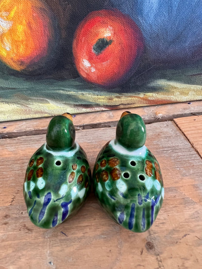 vintage peper en zoutstel, Mallard eendjes keramiek, retro keukendecoratie, keramisch peper en zoutstel, vintage collectie, keramiek zout en peper set, landelijke stijl servies, cadeau ideeën keuken