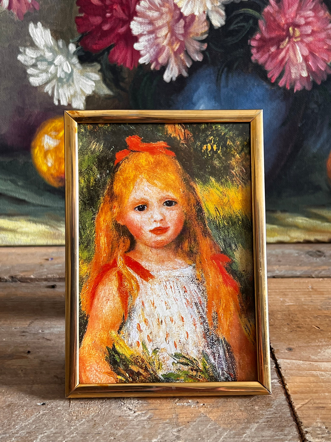 Vintage fotolijst met Fillette à la Gerbe van Renoir