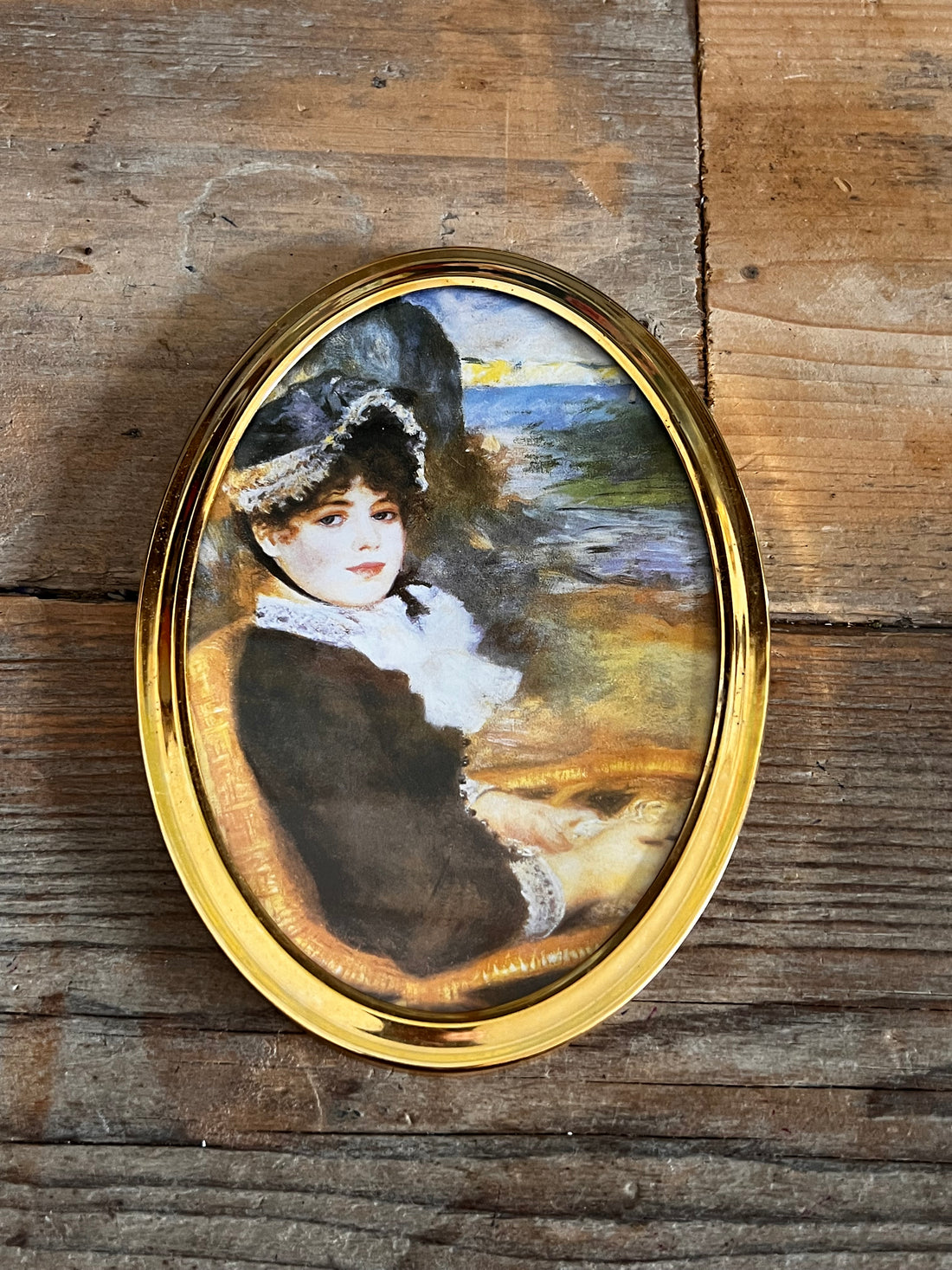 Vintage fotolijstje met afbeedling &quot;By the Seashore&quot; Renoir