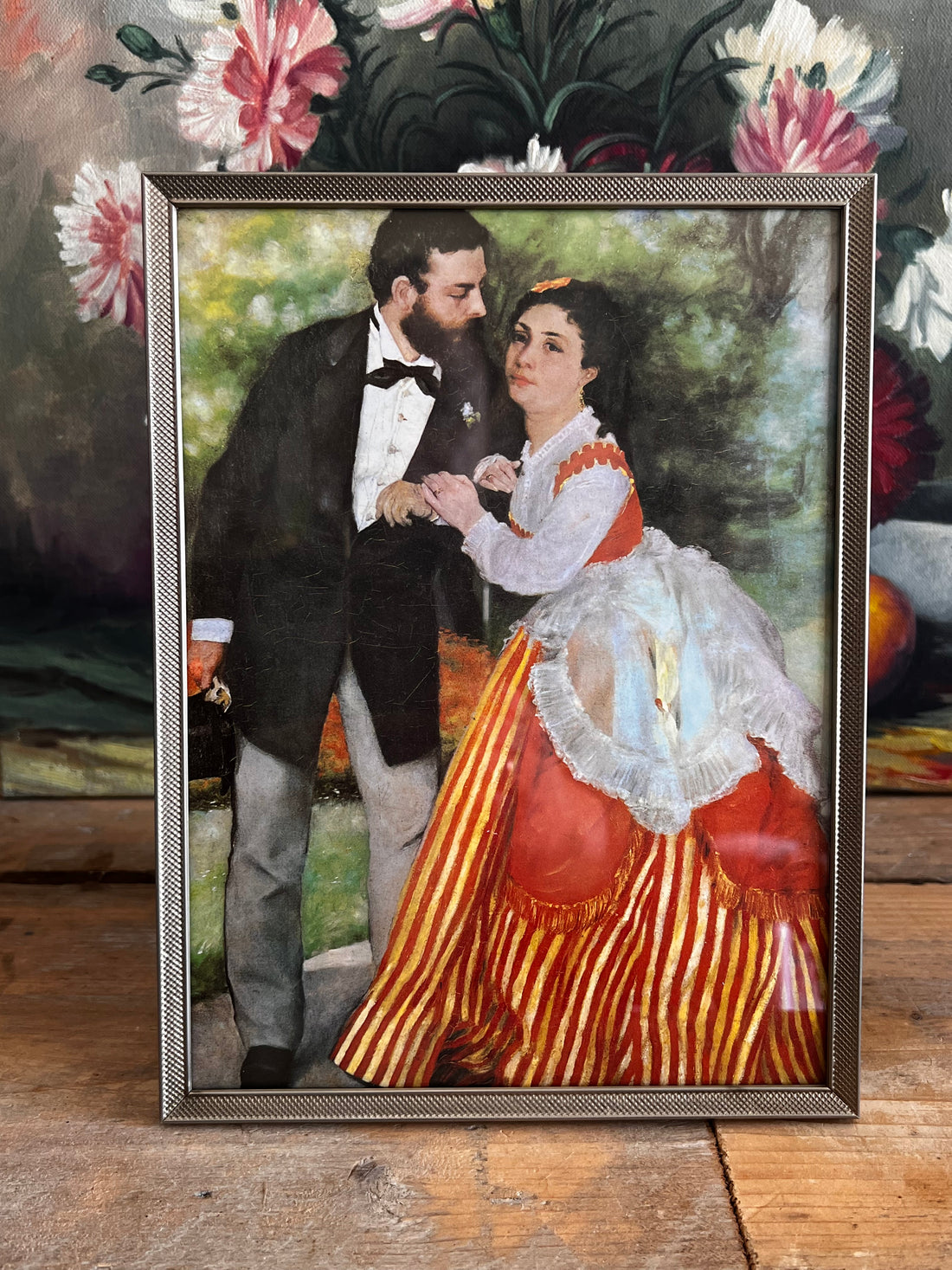 Vintage fotolijst met afbeelding &quot;Les Fiancés&quot; van Renoir