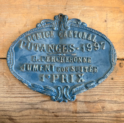 Franse decoratieve wandplaquette "Comice Cantonal Putanges 1997"
