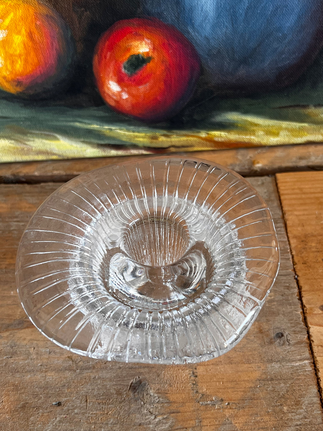 Pukeberg glazen kandelaar, vintage glazen kandelaar, jaren 70 kandelaar, paddenstoelenvorm kandelaar, Scandinavisch design kandelaar, dik zwaar glas kandelaar, Zweedse kandelaar, retro woondecoratie, vintage kaarsenhouder, Pukeberg glas kunst