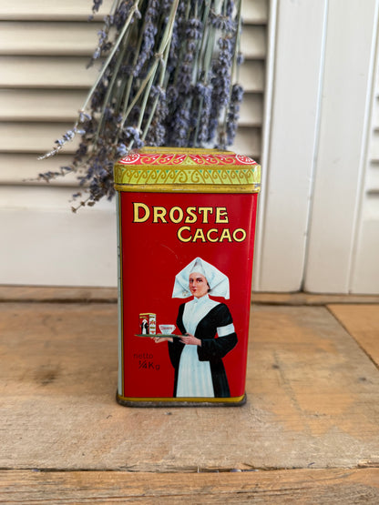 Vintage Droste Cacao blik - iconisch Nederlands design