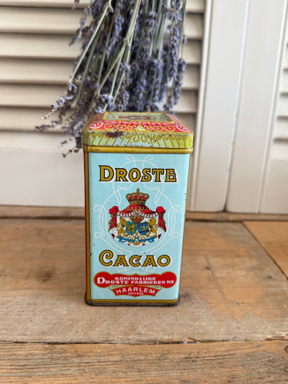 Vintage Droste Cacao blik - iconisch Nederlands design