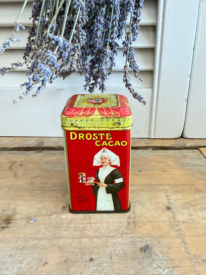 vintage Droste blik, Droste cacao blikje, oud reclame blik, mini blikje, nostalgisch blik, vintage keuken, brocante decoratie, verzamelblik, Droste 100 gram
