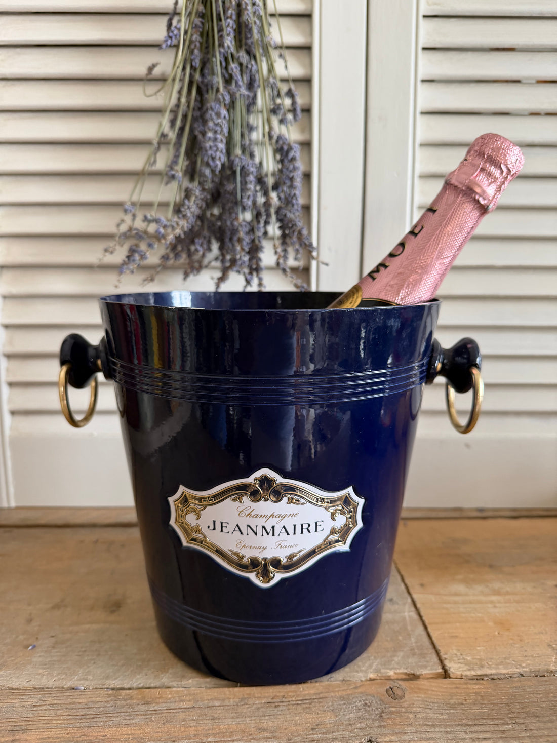 Vintage champagnekoeler Jeanmaire - Épernay Frankrijk, donkerblauw, Sofia&