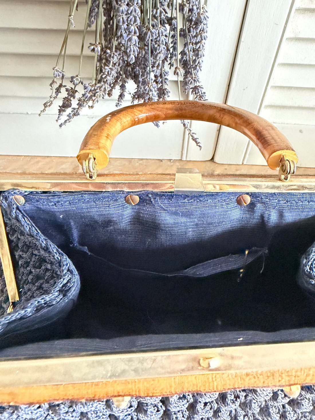 Vintage handtas, raffia tas, jaren 50 handtas, blauwe vintage tas, klassieke damestas, Franse vintage stijl, Sofia&