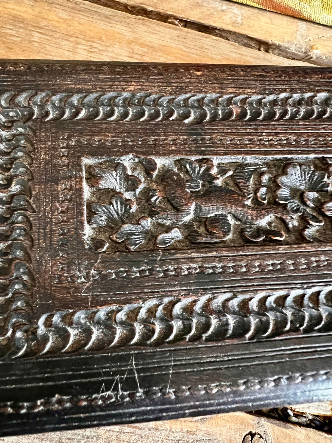 antieke Vizagapatam opbergdoos, Anglo-Indiase doos, sandelhouten doos, fijn houtsnijwerk India, antiek India souvenir, Vizagapatam souvenir doos, koloniale opbergdoos India