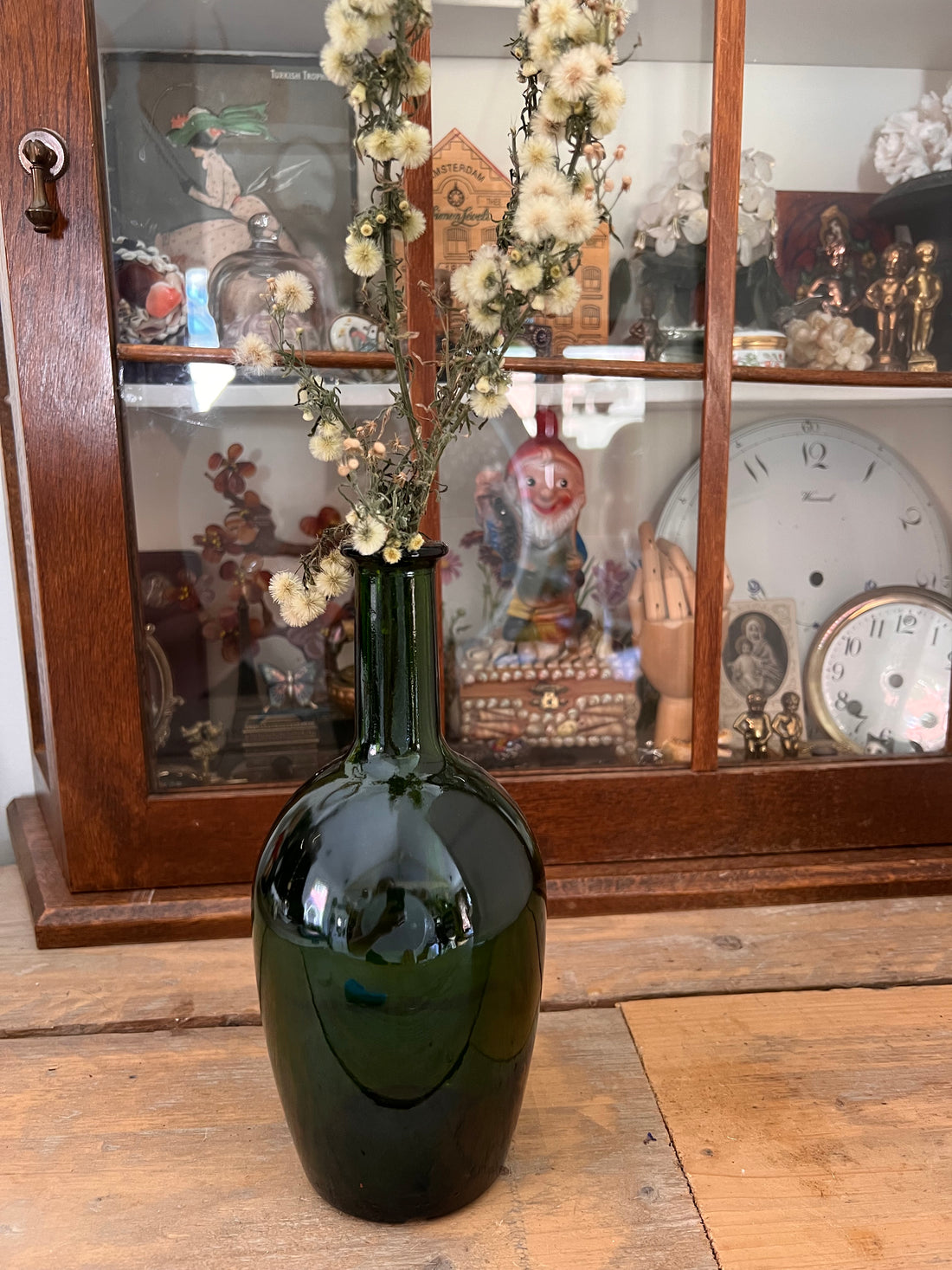 Green vintage bottle
