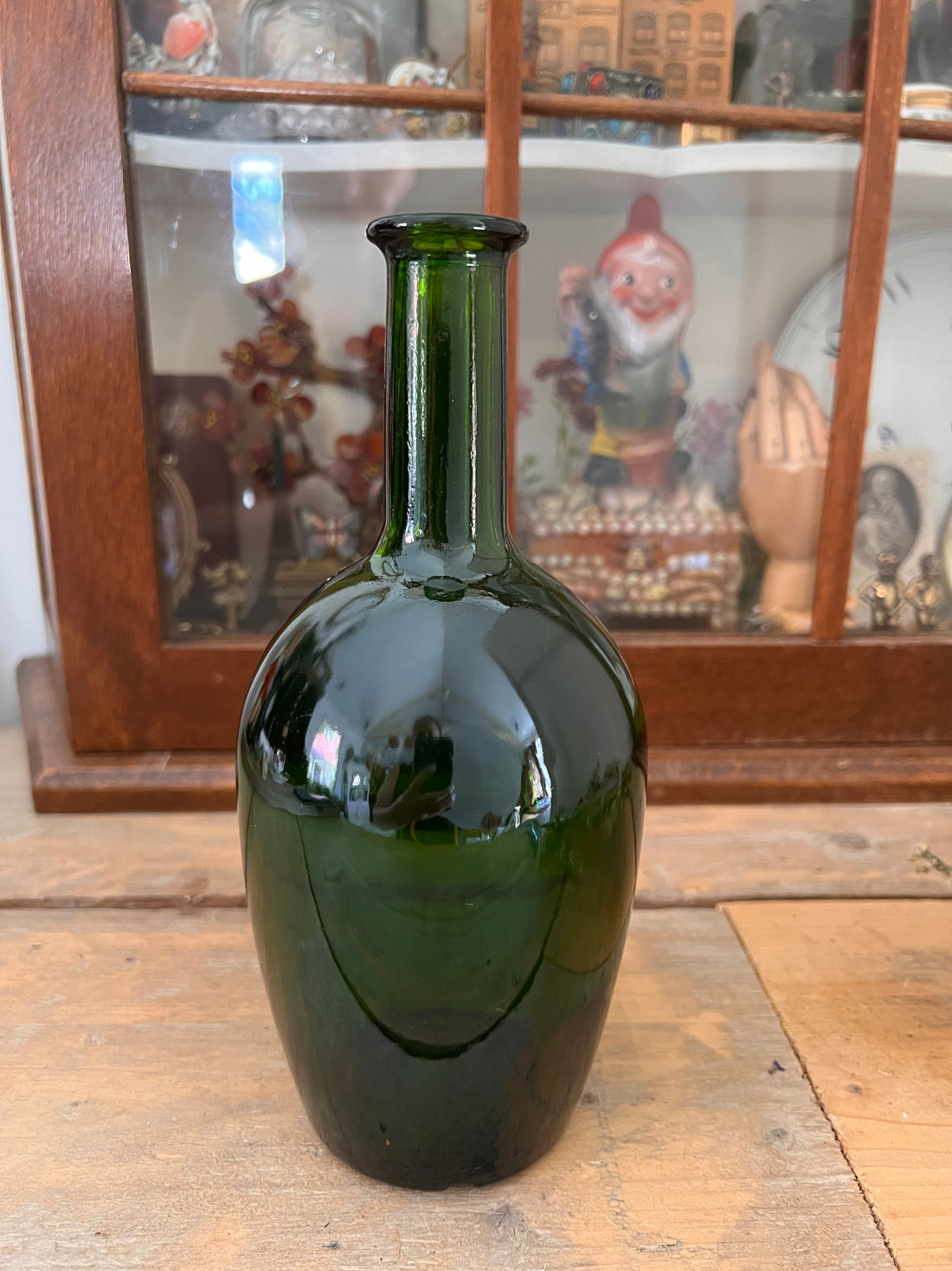 Green vintage bottle