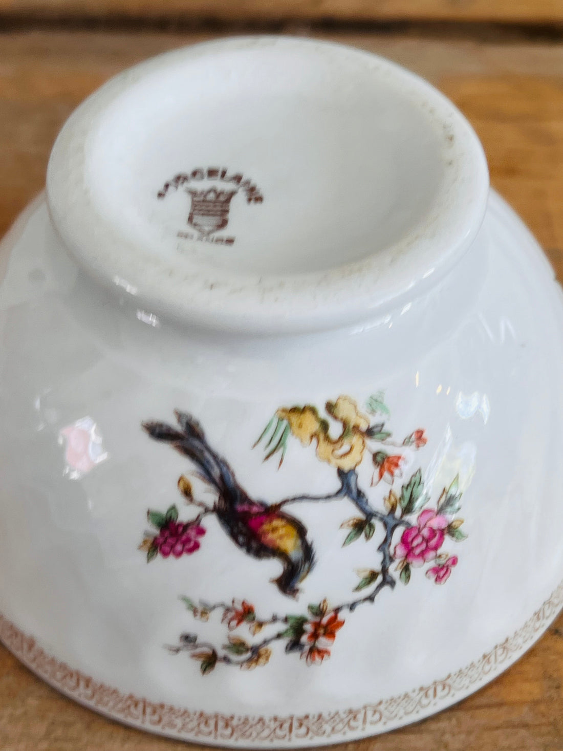 French Oiseau wash bowl