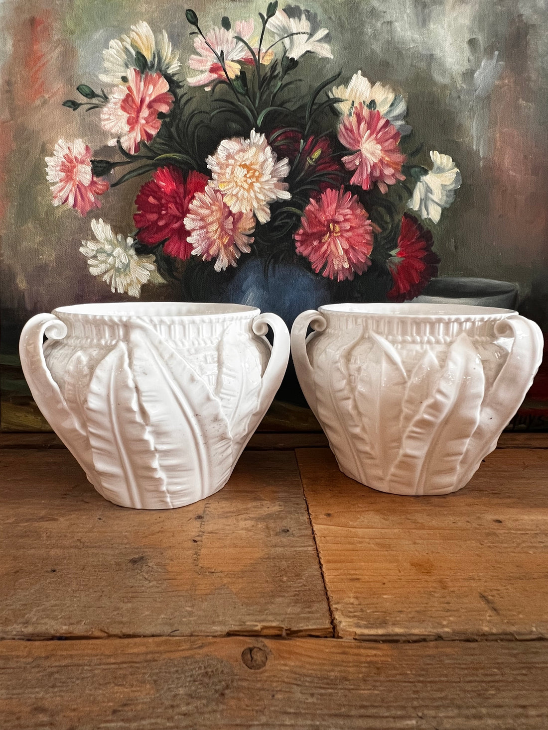 Royal Worcester cachepot, vintage cachepot 1947, wit porselein Royal Worcester, antieke cachepot kopen, klassieke cachepot Engels porselein, decoratieve cachepot wit, antiek servies Royal Worcester.