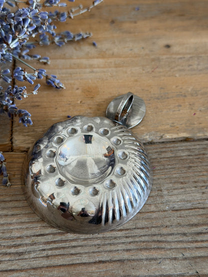 vintage tastevin, Bourgogne, Patriarche, Frans wijnproefbakje, verzilverd, Franse brocante, Sofia&
