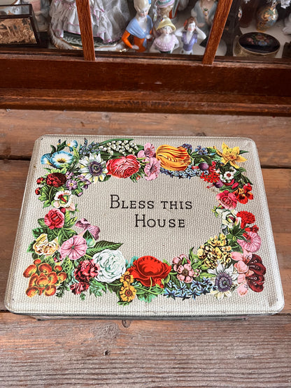 Vintage blik &quot;Bless this House&quot;